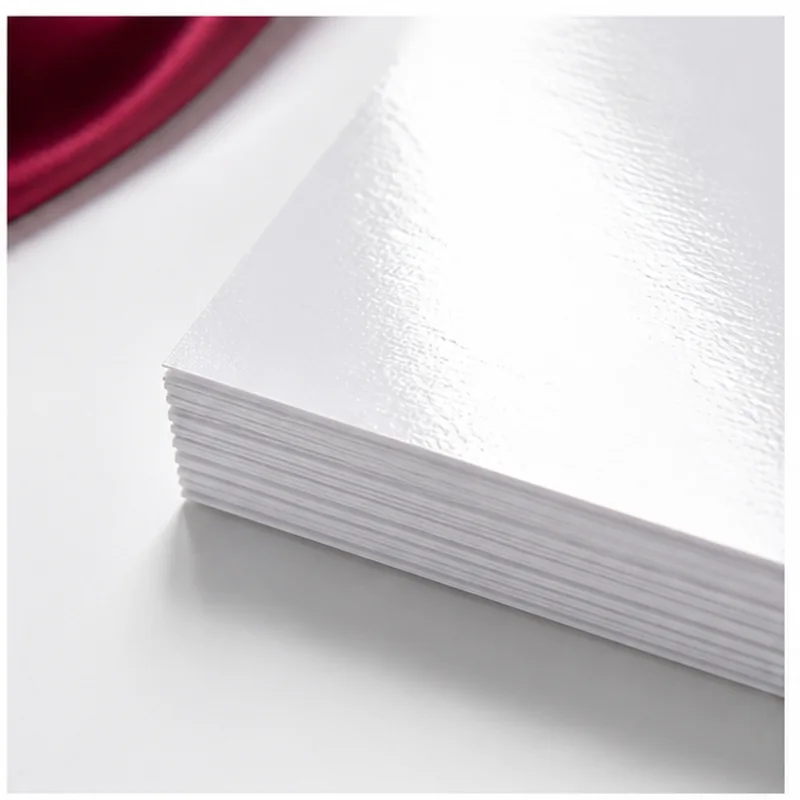 نمای نزدیک بافت و لبههای کاغذ گلاسه A4 کداک Ultra Premium High Gloss ۲۸۰ گرم ۲۰ برگی